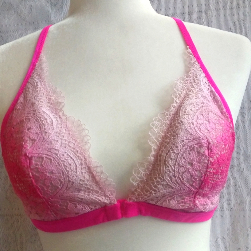 Victoria's Secret Hombre Pink Lace Bikini Swimsuit Top